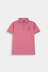 Boys' "Rules the Hill" Mountain Bike Polo – Dusty Rose