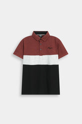 Kids' Safari Jeep Graphic Pique Polo – Mustard Yellow