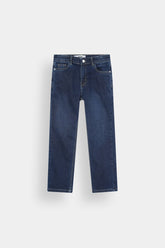 Kids Dark blue Straight Fit Pant