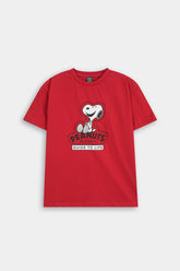 Peanuts "Snoopy Guide to Life" Graphic Tee - Bold Red