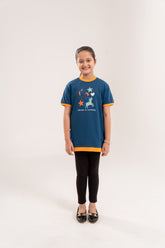 Girls Top Unicorn Star Navy