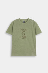 Boys' Heather Green  Tennis Club Cotton  Tee