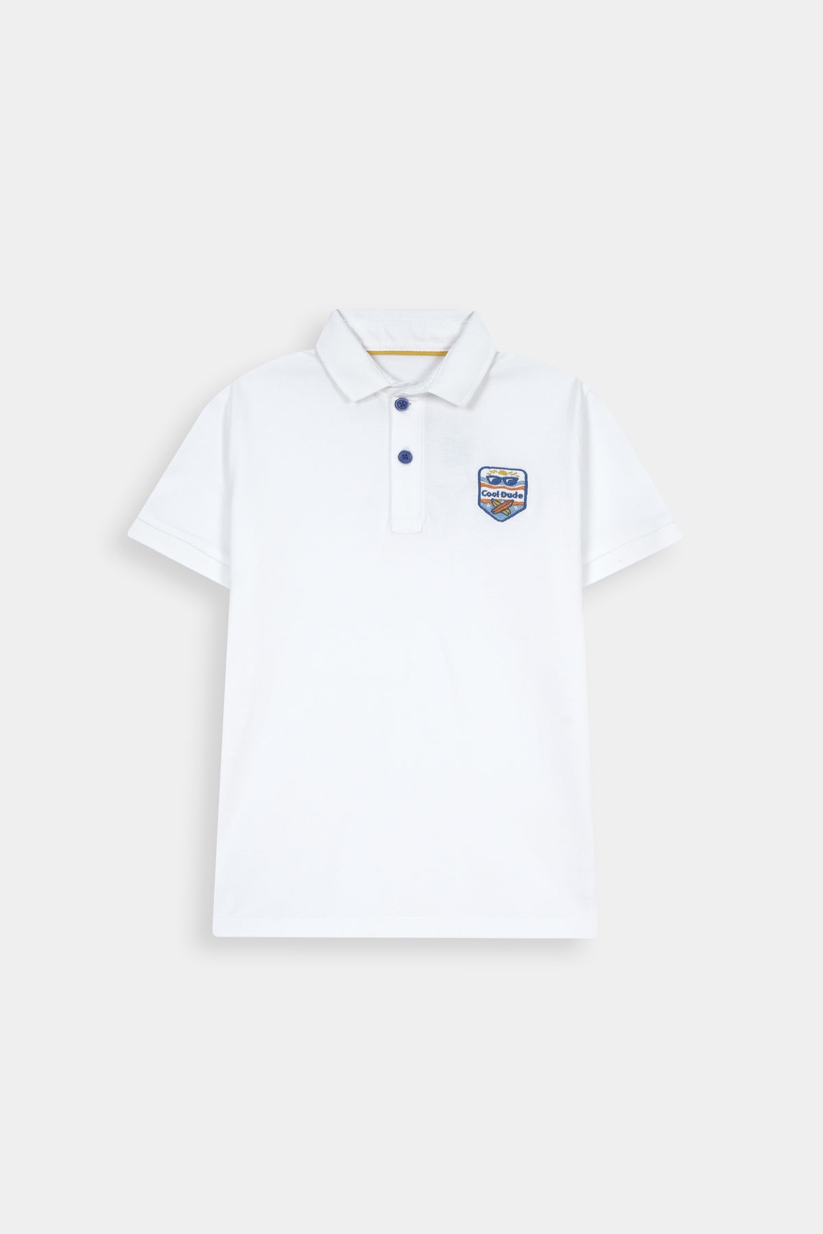 The "Cool Dude"  Signature Polo –  Crisp White