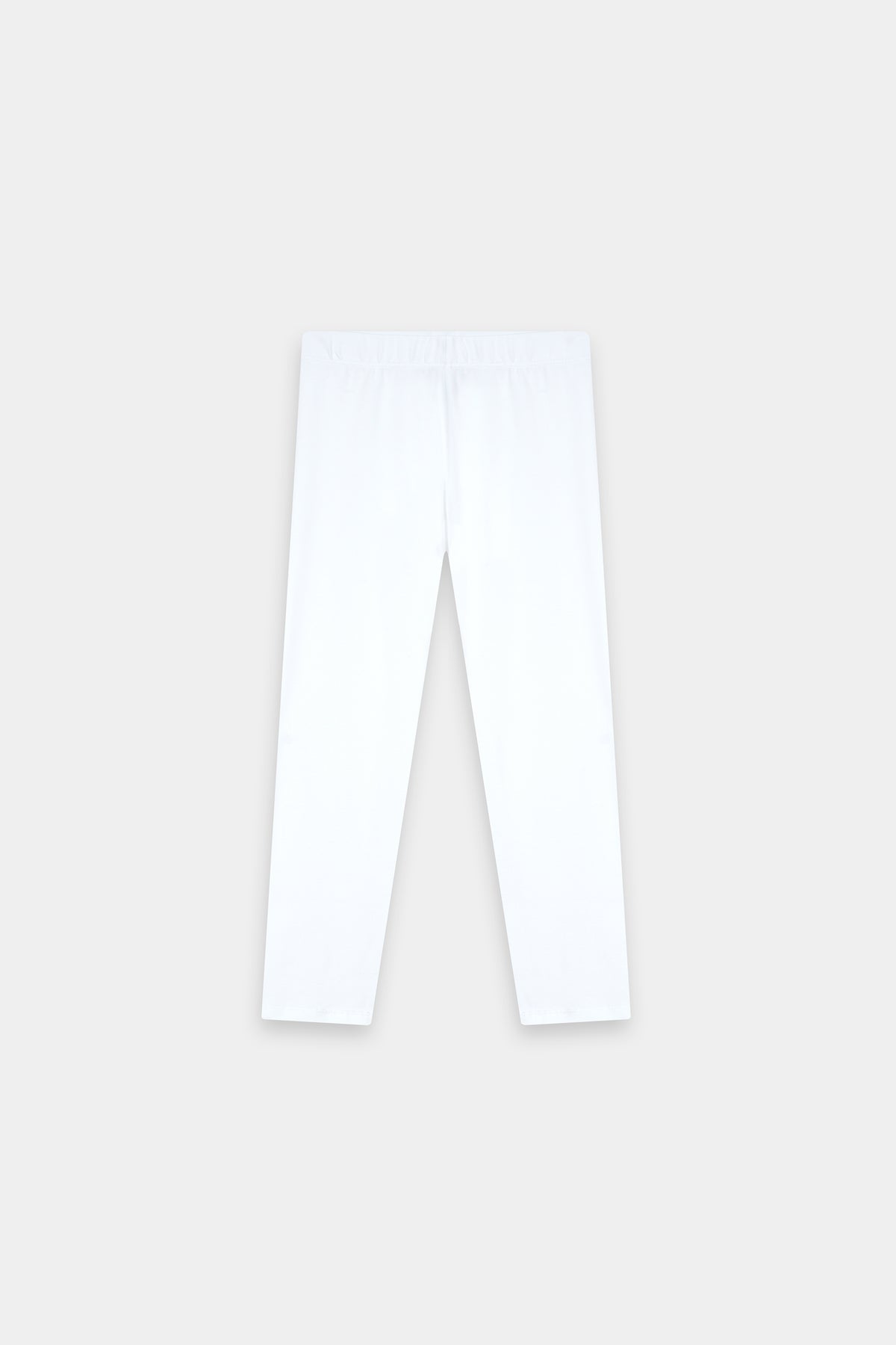 Clean White Classic  Leggings For Girls
