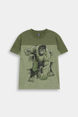 Marvel Hulk Smash Two-Piece Activewear Set - Olive Green