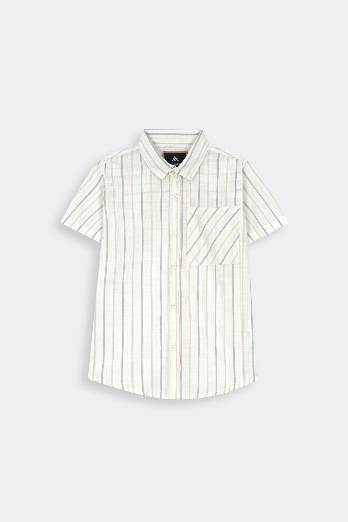 Sandstone Stripe  Smart Casual Shirt For Kids
