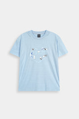 Light Blue Kids’ Athletic Lounge Set with Bear Print