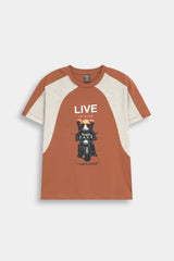 Little Rider Contrast Tee "Live to Ride" Graphic Raglan