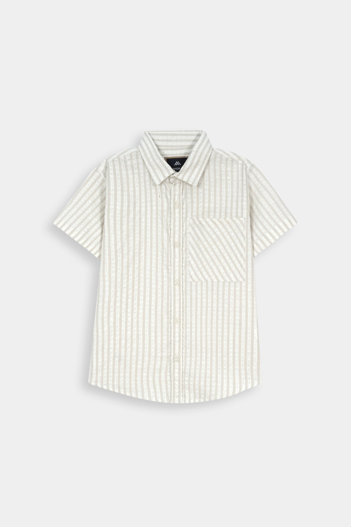 Off-White Stripe  Smart Casual Shirt For Kids