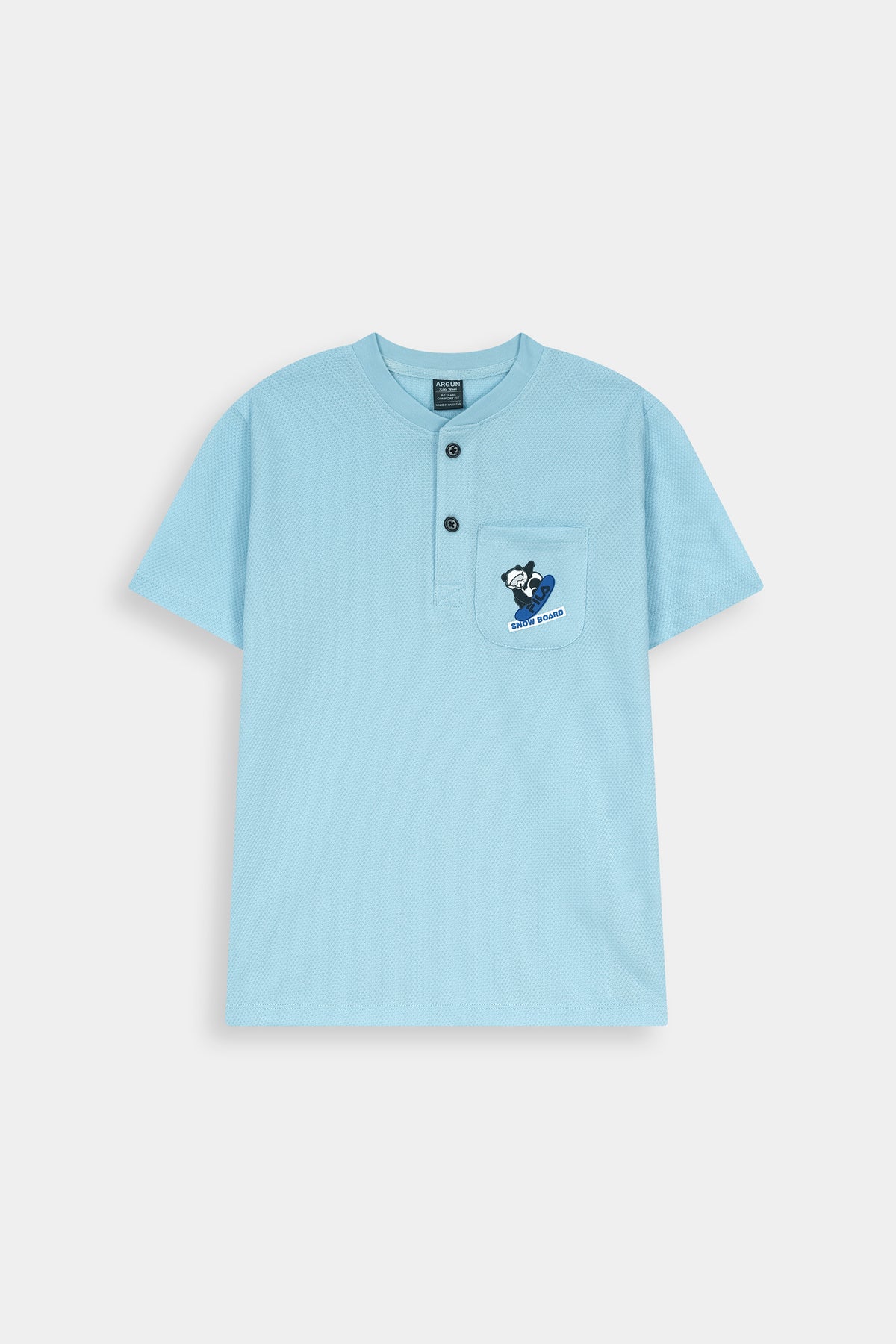 The "Snow Board"  Adventure Henley –  Cool Sky Blue