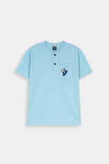 The "Snow Board"  Adventure Henley –  Cool Sky Blue