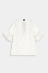 Girls 3-Piece White  Sharara or Trouser  Set