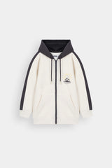 Zipper Charcaol Linen Off White Kids Fleece Tracksuit – 100% Premium Winter Fleece