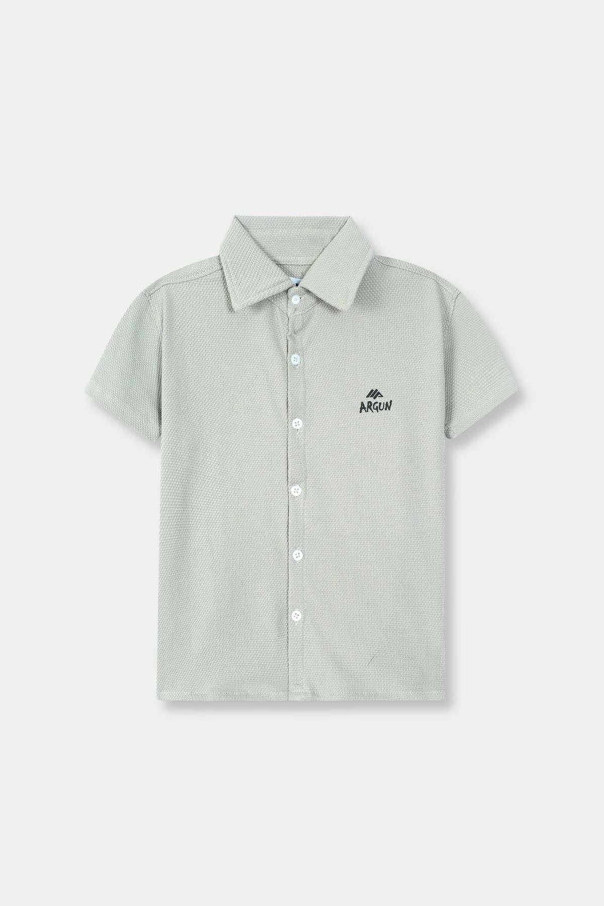Boys Gray Casual  Shirt Half Sleeve