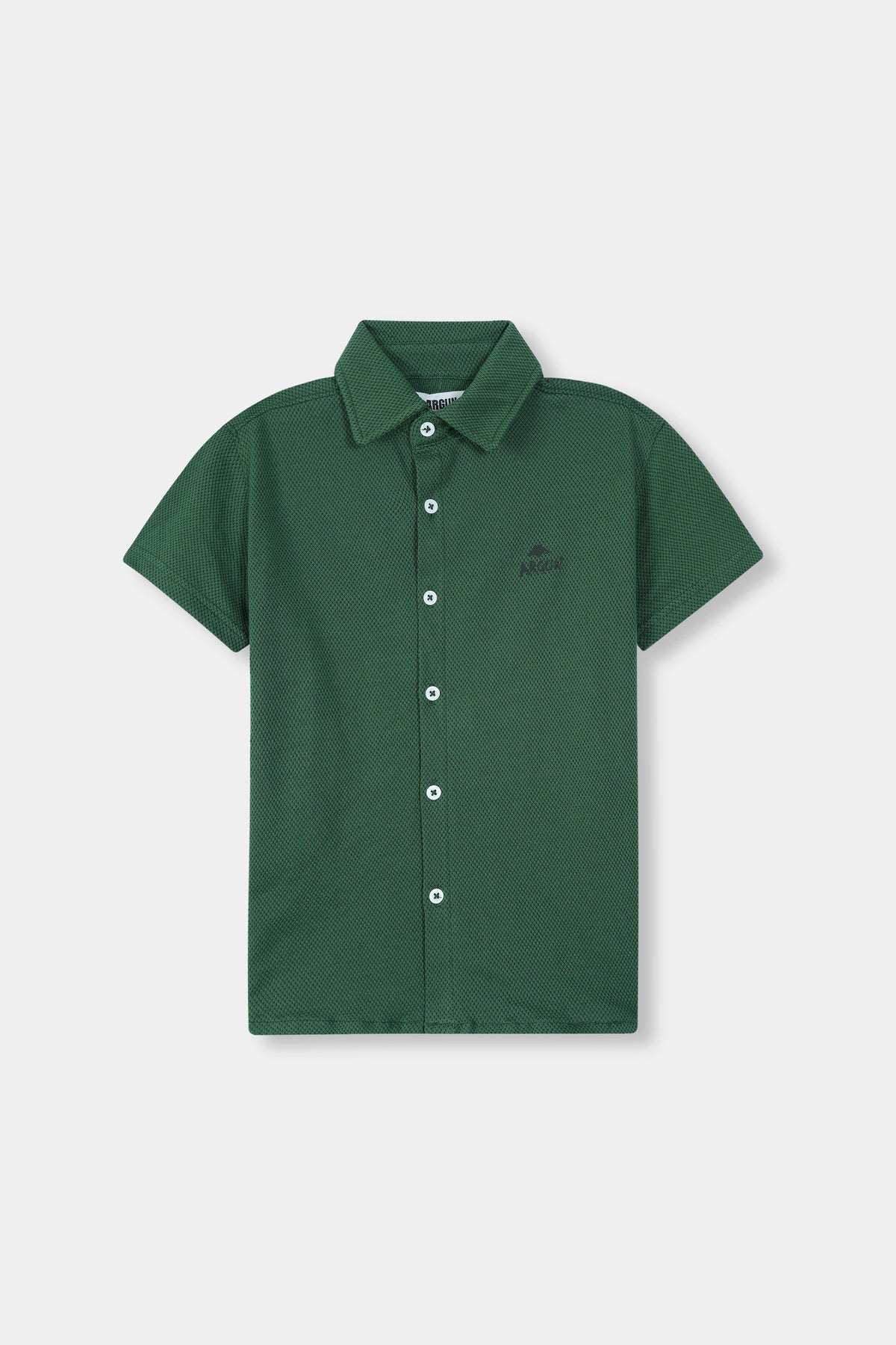 Boys Green Casual Shirt Half Sleeve