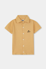 Boys Yellow Casual Shirt Half  Sleeve