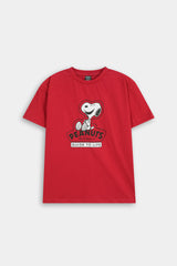 Peanuts "Snoopy  Guide to Life"  Graphic Tee - Bold  Red