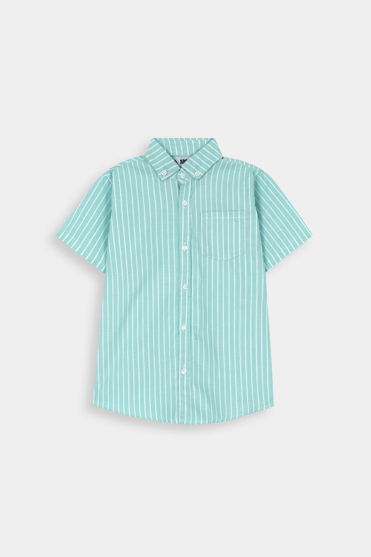 Aqua Stripe Smart  Casual Shirt For Kids