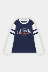 Kids Blue & White California  Printed Tracksuit | 100% Cotton Fleece