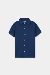 Boys Navy Casual Shirt Half Sleeve