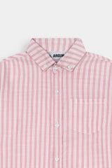 Blush Pink Strip  Smart Casual Shirt For Kids