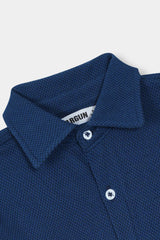 Boys Navy Casual Shirt Half Sleeve