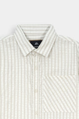 Off-White Stripe  Smart Casual Shirt For Kids