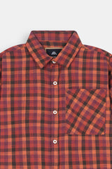 Classic Red Check  Casual Shirt For Kids