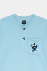 The "Snow Board"  Adventure Henley –  Cool Sky Blue