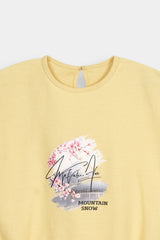 Floral Graphic T-Shirt  and Matching  Trousers Two-Piece  Set