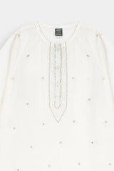 Girls 3-Piece White  Sharara or Trouser  Set