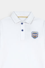 The "Cool Dude"  Signature Polo –  Crisp White