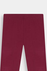 Deep Burgundy Basic Legging For Gilrs