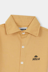 Boys Yellow Casual Shirt Half  Sleeve