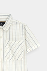Sandstone Stripe  Smart Casual Shirt For Kids