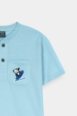 The "Snow Board"  Adventure Henley –  Cool Sky Blue