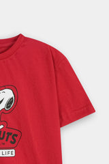 Peanuts "Snoopy  Guide to Life"  Graphic Tee - Bold  Red