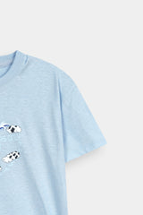 Light Blue Kids’ Athletic Lounge Set with Bear Print