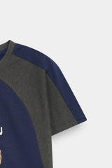 Turbo Panel Tee in Navy/Charcoal