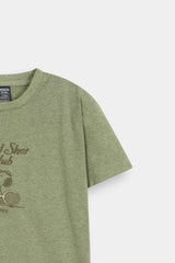 Boys' Heather Green  Tennis Club Cotton  Tee