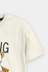 Kids’ "Doing Your  Best" Bear Graphic  Lounge Set – Cream