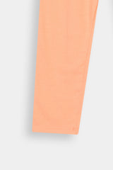 Soft Orange Classis  Legging For Girls