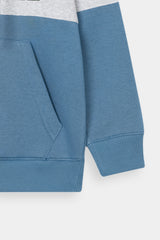 Kids Minecraft Printed Kids Hoodie – Blue -Lt Gray | 100% Cotton Fleece