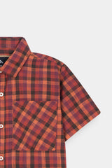 Classic Red Check  Casual Shirt For Kids