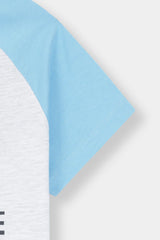 Boy T-Shirt White- Blue Surf Side Pair Shorts