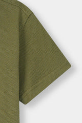 Boys Olive Casual  Shirt Half Sleeve