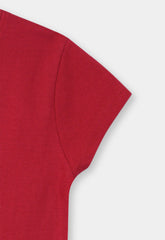 Girls Top Smile Heart Red