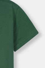 Boys Green Casual Shirt Half Sleeve
