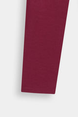 Deep Burgundy Basic Legging For Gilrs