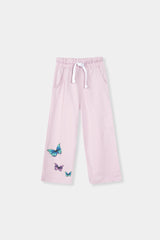 Girl Top Pink Butterfly  With Trouser Pair